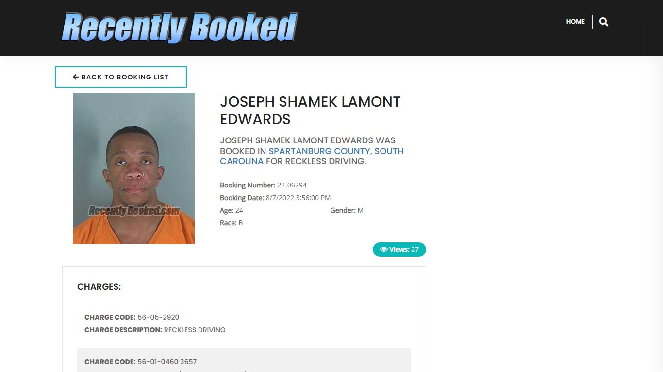 JOSEPH SHAMEK LAMONT EDWARDS - Recently Booked